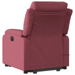 vidaXL Fotoliu de masaj electric rabatabil cu ridicare roșu vin textil vidaXL Fotoliu de masaj electric rabatabil cu ridicare roșu vin textil