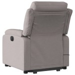 vidaXL Fotoliu electric masaj rabatabil cu ridicare, gri taupe, textil