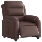 vidaXL Fotoliu rabatabil electric, maro, piele ecologică