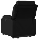 vidaXL Fotoliu rabatabil electric cu ridicare, negru, piele ecologică