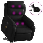 vidaXL Fotoliu electric masaj rabatabil cu ridicare, negru