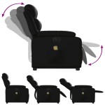vidaXL Fotoliu electric masaj rabatabil cu ridicare, negru