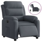 vidaXL Fotoliu rabatabil electric, gri închis, catifea