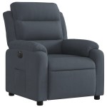 vidaXL Fotoliu rabatabil electric, gri închis, catifea