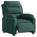 vidaXL Fotoliu rabatabil electric, verde închis, catifea
