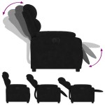vidaXL Fotoliu rabatabil electric, negru, catifea