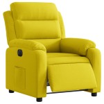 vidaXL Fotoliu rabatabil electric, galben, catifea