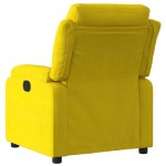 vidaXL Fotoliu rabatabil electric, galben, catifea