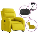 vidaXL Fotoliu rabatabil electric, galben, catifea