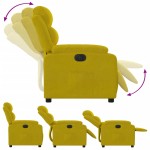 vidaXL Fotoliu rabatabil electric, galben, catifea
