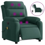 vidaXL Fotoliu electric de masaj rabatabil, verde închis, catifea vidaXL Fotoliu electric de masaj rabatabil, verde închis, catifea
