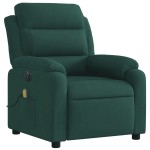 vidaXL Fotoliu electric de masaj rabatabil, verde închis, catifea vidaXL Fotoliu electric de masaj rabatabil, verde închis, catifea