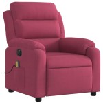 vidaXL Fotoliu electric de masaj rabatabil, roșu vin, catifea vidaXL Fotoliu electric de masaj rabatabil, roșu vin, catifea