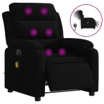 vidaXL Fotoliu electric de masaj rabatabil, negru, catifea