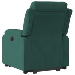 vidaXL Fotoliu de masaj cu ridicare, verde închis, catifea vidaXL Fotoliu de masaj cu ridicare, verde închis, catifea