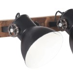 vidaXL Lampă de perete industrială, negru, 90 x 25 cm, E27 vidaXL Lampă de perete industrială, negru, 90 x 25 cm, E27