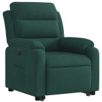 vidaXL Fotoliu electric rabatabil cu ridicare, verde închis, catifea
