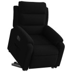 vidaXL Fotoliu electric rabatabil cu ridicare, negru, catifea