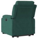 vidaXL Fotoliu electric masaj rabatabil/ridicare verde închis catifea