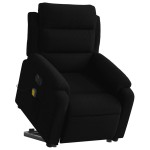 vidaXL Fotoliu electric de masaj rabatabil cu ridicare, negru, catifea