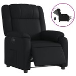 vidaXL Fotoliu rabatabil electric, negru, piele ecologică