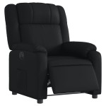 vidaXL Fotoliu rabatabil electric, negru, piele ecologică