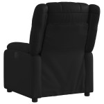 vidaXL Fotoliu rabatabil electric, negru, piele ecologică