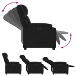 vidaXL Fotoliu rabatabil electric, negru, piele ecologică