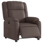 vidaXL Fotoliu rabatabil electric, maro, piele ecologică