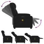vidaXL Fotoliu electric de masaj rabatabil, negru, piele ecologică vidaXL Fotoliu electric de masaj rabatabil, negru, piele ecologică