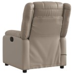 vidaXL Fotoliu electric masaj rabatabil, cappuccino, piele ecologică