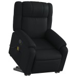 vidaXL Fotoliu de masaj rabatabil cu ridicare negru piele ecologică