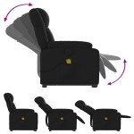 vidaXL Fotoliu de masaj rabatabil cu ridicare negru piele ecologică