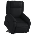 vidaXL Fotoliu rabatabil electric cu ridicare, negru, piele ecologică