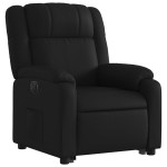 vidaXL Fotoliu rabatabil electric cu ridicare, negru, piele ecologică