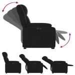 vidaXL Fotoliu rabatabil electric cu ridicare, negru, piele ecologică
