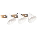 vidaXL Lampă de perete industrială, alb, 65 x 25 cm, E27 vidaXL Lampă de perete industrială, alb, 65 x 25 cm, E27