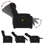 vidaXL Fotoliu electric masaj rabatabil cu ridicare, negru