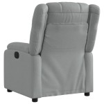 vidaXL Fotoliu rabatabil electric, gri deschis, textil