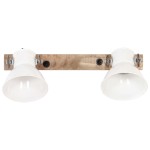 vidaXL Lampă de perete industrială, alb, 45 x 25 cm, E27 vidaXL Lampă de perete industrială, alb, 45 x 25 cm, E27
