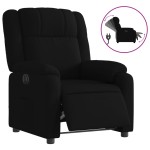 vidaXL Fotoliu rabatabil electric, negru, material textil