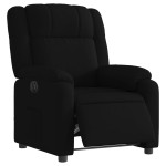 vidaXL Fotoliu rabatabil electric, negru, material textil