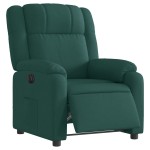 vidaXL Fotoliu rabatabil electric, verde închis, material textil vidaXL Fotoliu rabatabil electric, verde închis, material textil