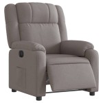 vidaXL Fotoliu rabatabil electric, gri taupe, material textil