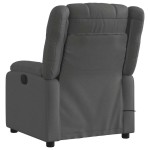 vidaXL Fotoliu electric de masaj rabatabil, gri închis, textil
