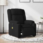vidaXL Fotoliu electric de masaj rabatabil, negru, textil vidaXL Fotoliu electric de masaj rabatabil, negru, textil