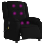 vidaXL Fotoliu electric de masaj rabatabil, negru, textil vidaXL Fotoliu electric de masaj rabatabil, negru, textil