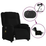 vidaXL Fotoliu electric de masaj rabatabil, negru, textil vidaXL Fotoliu electric de masaj rabatabil, negru, textil