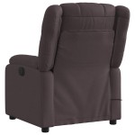 vidaXL Fotoliu electric de masaj rabatabil, maro închis, textil
