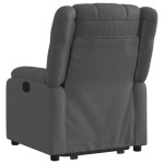vidaXL Fotoliu rabatabil cu ridicare pe verticală, gri închis, textil